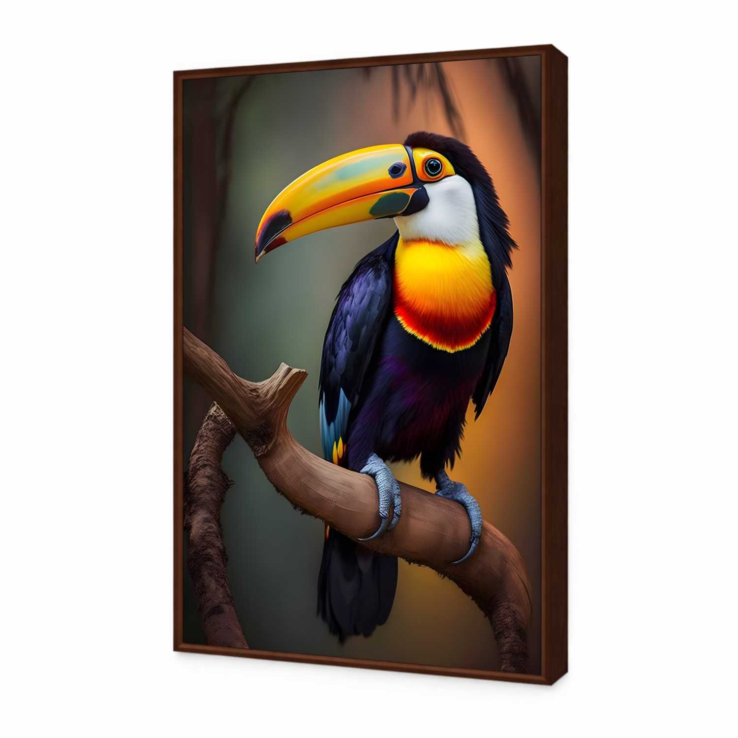 Quadro Decorativo Tucano em Arte Colorida